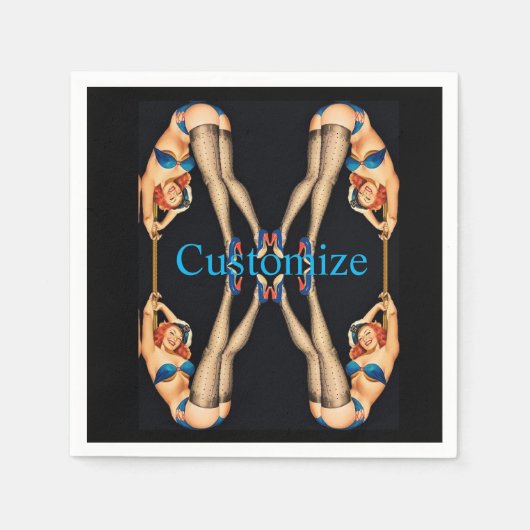 アクロバティックヴィンテージピンアップThunder_Cove スタンダードカクテルナプキン (正面)