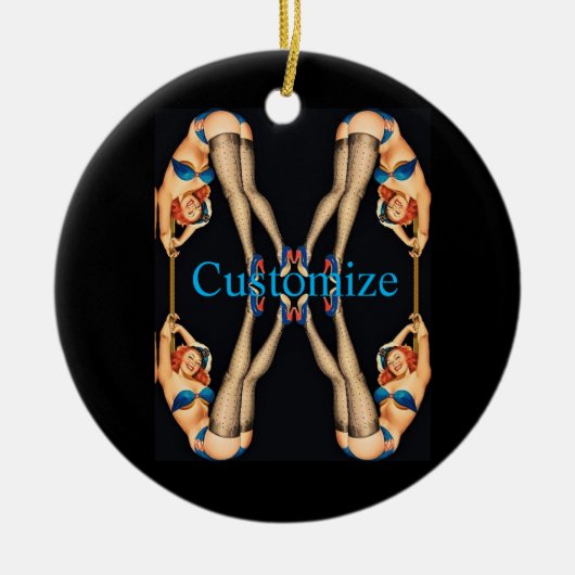 アクロバティックヴィンテージピンアップThunder_Cove セラミックオーナメント (正面)