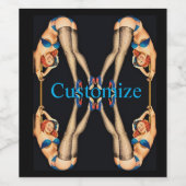 アクロバティックヴィンテージピンアップThunder_Cove ワインラベル (シングルラベル)