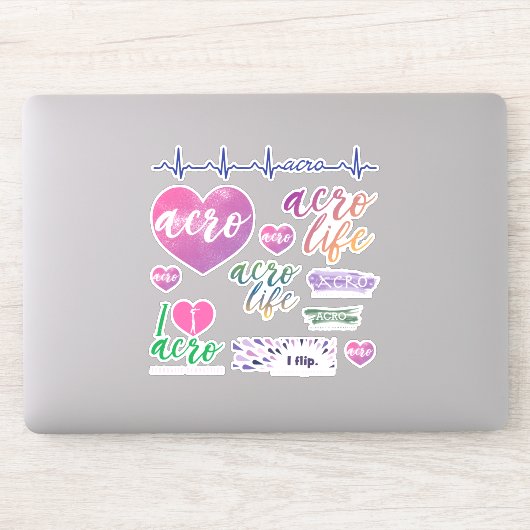 アクロバティック体操ビニルデカール シール (コンピューター)