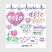 アクロバティック体操ビニルデカール シール (シート)