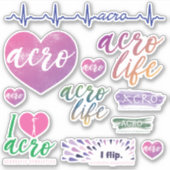 アクロバティック体操ビニルデカール シール (正面)