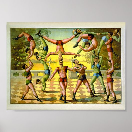 アクロバティック1891ヴィンテージサーカス ポスター (正面)