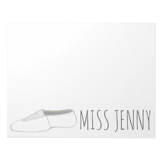 アクロパーソナライズされたタンブリングダンスジムコーチ先生 ノートパッド (正面)