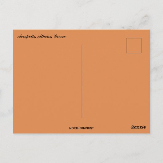 アクロポリスアテネギリシャ ポストカード (裏面)