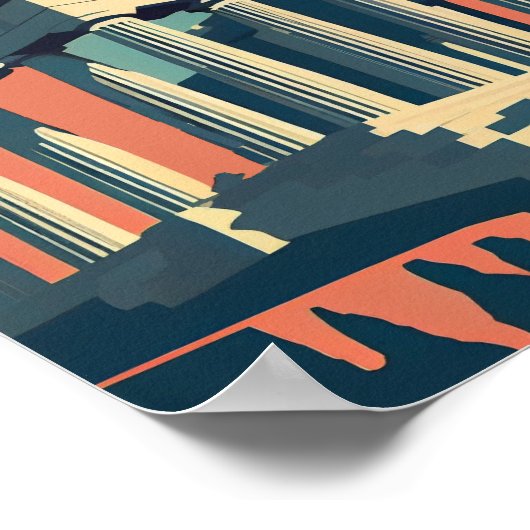 アクロポリスアテネグレセミニマリストアートポスター ポスター (角)