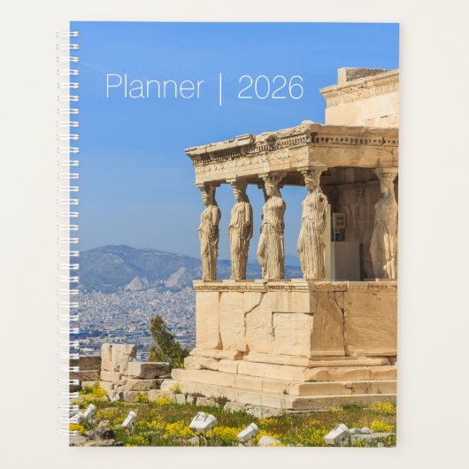 アクロポリス ヒル アテネ ギリシャ 2026 年 旅行 プランナー手帳 (正面)