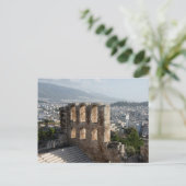 アクロポリス 古代遺跡がアテネを見下ろす ポストカード (スタンド正面)