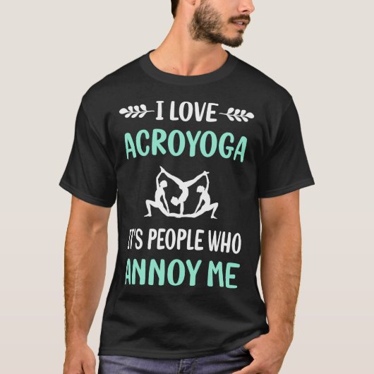アクロヨガを愛する人へのデザイン Tシャツ (正面)