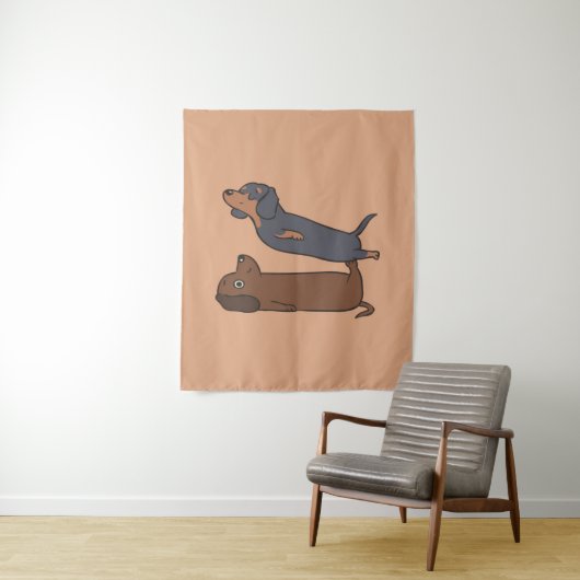 アクロヨガダシュント | Dachshund恋人ギフト タペストリー (インサイチュ)