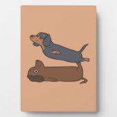 アクロヨガダシュント | Dachshund恋人ギフト フォトプラーク (正面)