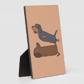 アクロヨガダシュント | Dachshund恋人ギフト フォトプラーク (側面)