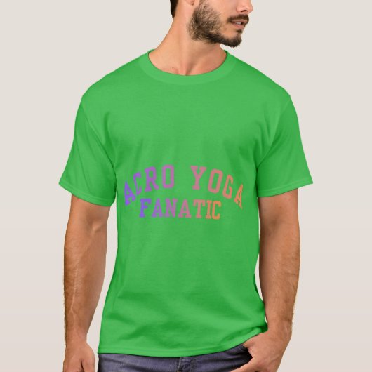 アクロヨガ好きな人  冗談 Tシャツ (正面)