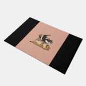 アクロヨガ柴犬 |かわいい柴犬ヨガ愛好家 ドアマット (アングル)