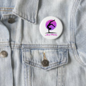 アクロヨガ、アクロダンス、アクロダンサー ママ 母を愛する 缶バッジ (インサイチュ)