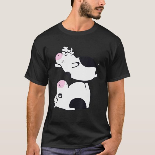 アクロヨガ 牛 Tシャツ (正面)