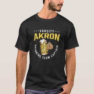 アクロンの飲み会チームキャプテン 楽しいビール ジョーク 飲酒 Tシャツ