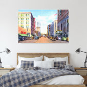 アクロンオハイオハイオ通り1940 キャンバスプリント (インサイチュ (寝室))