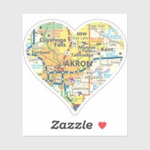 アクロンオハイオヴィンテージの地図 シール