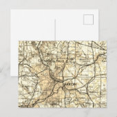 アクロンオハイオヴィンテージの地図 ポストカード (正面/裏面)
