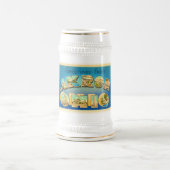 アクロンオハイオ州オハイオ州の古いヴィンテージ旅行記念品 ビールジョッキ (中央)