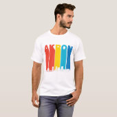アクロンレトロのオハイオ州のスカイライン Tシャツ (正面フル)
