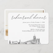 アクロン結婚のリハエレガントーサルディナー エンクロージャーカード (正面/裏面)