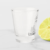 アクロン結婚式の引き出物パーソナライズされた応援 ショットグラス (左)