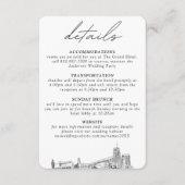 アクロン（オハイオ州）結婚式　縦詳細 エンクロージャーカード (正面)