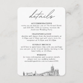 アクロン（オハイオ州）結婚式　縦詳細 エンクロージャーカード