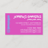 アクロ体操ジムダンススクールスタジオ先生 名刺 (裏面)