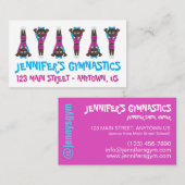 アクロ体操ジムダンススクールスタジオ先生 名刺 (正面/裏面)