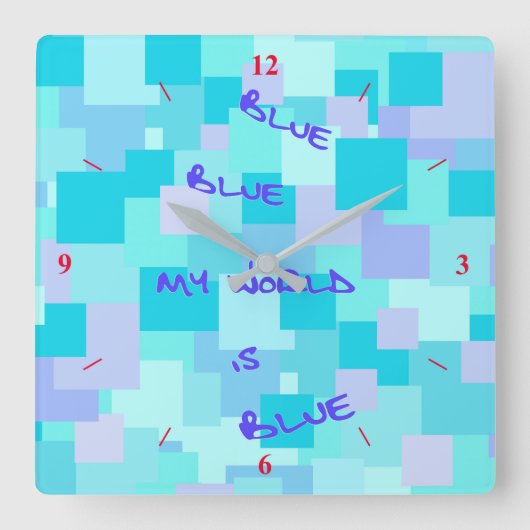 アクークエアキュベッド スクエア壁時計 (正面)