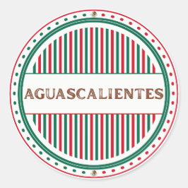 アグアスカリエンテス市誇りエンブレム メキシコのアイデンティティ ラウンドシール