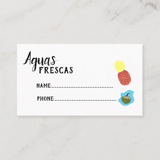 アグアスフレスカス名刺 名刺 (裏面)