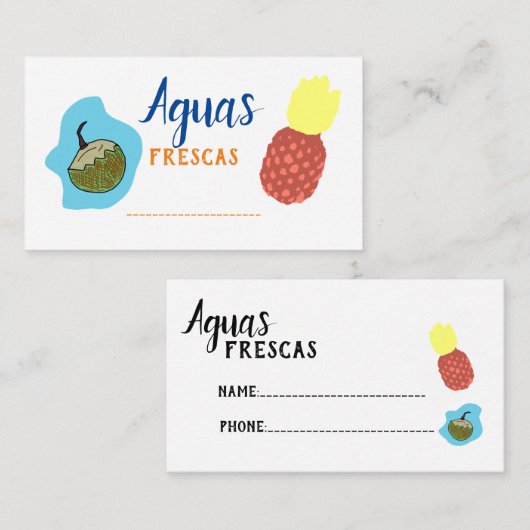 アグアスフレスカス名刺 名刺 (正面/裏面)