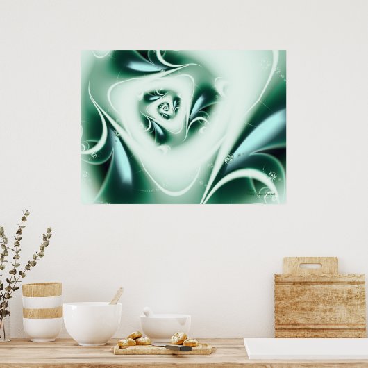 アグア抽象芸術アート ポスター (キッチン)