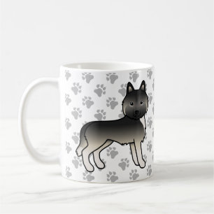 アグチシベリアンハスキーキャラクタードッグとパウ コーヒーマグカップ