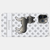 アグチシベリアンハスキーキャラクタードッグと名前 Case-Mate iPhoneケース (裏面(横))