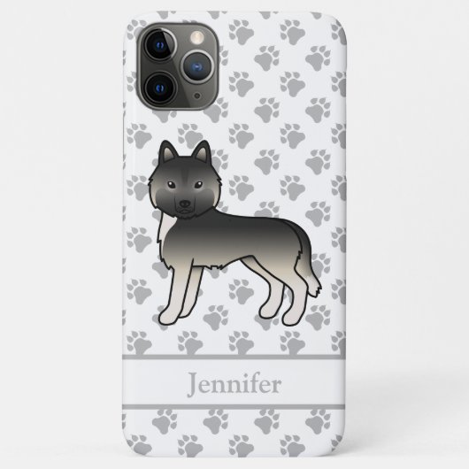 アグチシベリアンハスキーキャラクタードッグと名前 Case-Mate iPhoneケース (裏面)