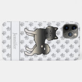アグチ アラスカン・マラミュート かわいいキャラクター 犬 + 名前 Case-Mate iPhoneケース (裏面(横))