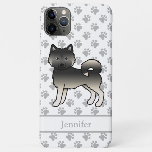 アグチ アラスカン・マラミュート かわいいキャラクター 犬 + 名前 Case-Mate iPhoneケース (裏面)