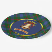 アグニュータータンチェックパーソナライズされたクリスマス ペーパープレート (アングル)