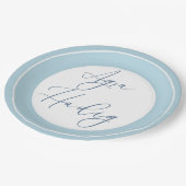 アグラハーディグブルーファーストティースお祝い ペーパープレート (アングル)