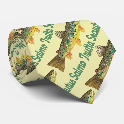 アグラーの釣り人、アヴィッド·ブラウン·トラウト·フライ·フィッシャユニークーマン ネクタイ (ロール)