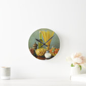 アグリオ·オリオ·ペペロンシノ(ニンニク、油、チリ) ラウンド壁時計 (ホーム)