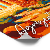 アグリゲントイタリアのヴィンテージ旅行イラストレーション ポスター (角)