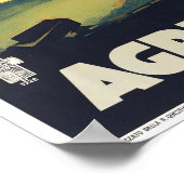 アグリゲントイタリアのヴィンテージ旅行ポスター ポスター (角)