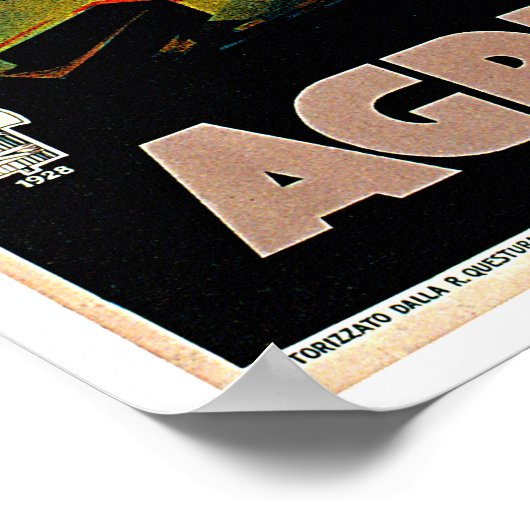 アグリゲントシチリーイタリア旅行アート ポスター (角)