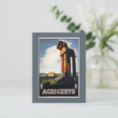 アグリゲントヴィンテージイタリアン旅行ポスター ポストカード (スタンド正面)